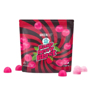 Żelki konopne Raspberry Blast Green Out x Konopny Buch 140g Dutch Therapy