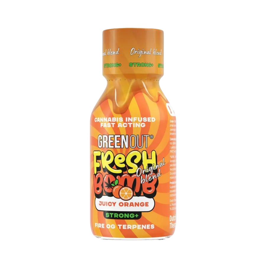 Hemp Shot Green Out Fresh Bomb Juicy Orange o smaku pomarańczy