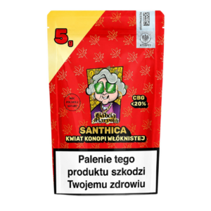 Susz konopny CBG Santhica poniżej 20 procent z polskiej uprawy greenhouse